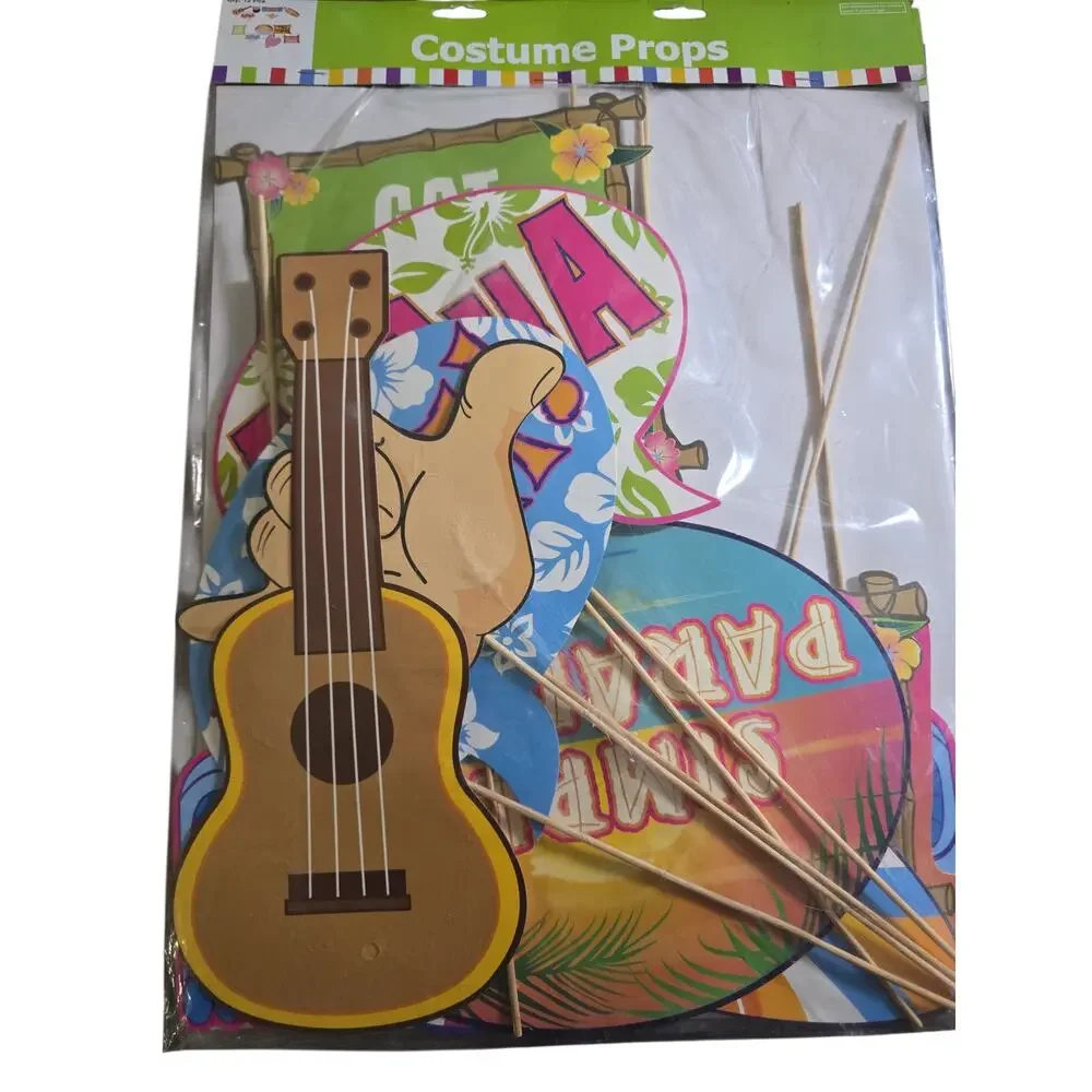 Hawaiian Theme Party Props and Decorations Bundle - 19 pieces
